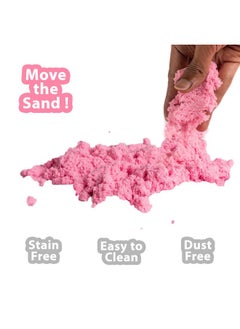 RATNA'S Mini Sand 200G Pink Color For Kids With Assorted Moulds - Kinetic Sand Kit Activity Toys, Soft Sand Clay Toys For Boys & Girls  - Image 2