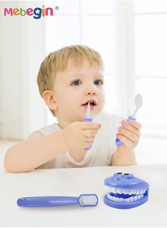 MEBEGIN 9PCS Brushing Toys Set with Oral Mirror, Toothpaste, Toothbrush and Other Accessaries, Dentist Kit for Kids Hygienic Habbit Cultivation, Doctor-themed Play House Toys, Medical Role Play Toy, Fun Dentist Game for Kids, Preschool Education Toy  - Image 5