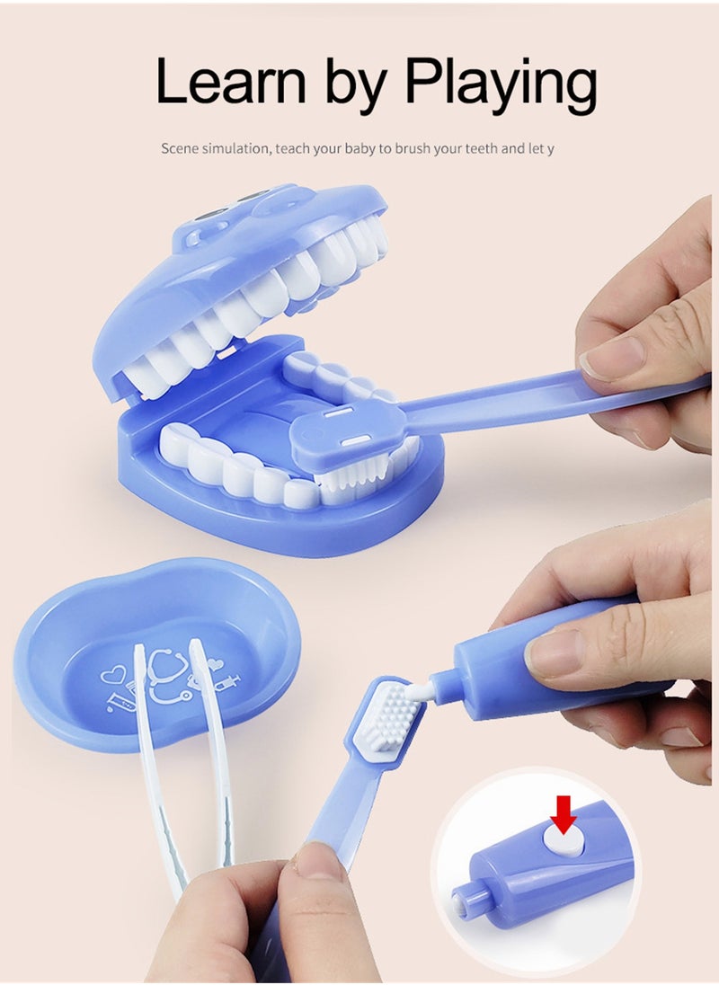 MEBEGIN 9PCS Brushing Toys Set with Oral Mirror, Toothpaste, Toothbrush and Other Accessaries, Dentist Kit for Kids Hygienic Habbit Cultivation, Doctor-themed Play House Toys, Medical Role Play Toy, Fun Dentist Game for Kids, Preschool Education Toy  - Image 3