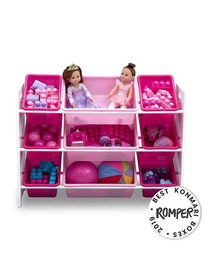Delta CHILDREN - MySize 9 Bin Plastic Toy Organizer, Greenguard Gold Certified, Bianca White - Image 1