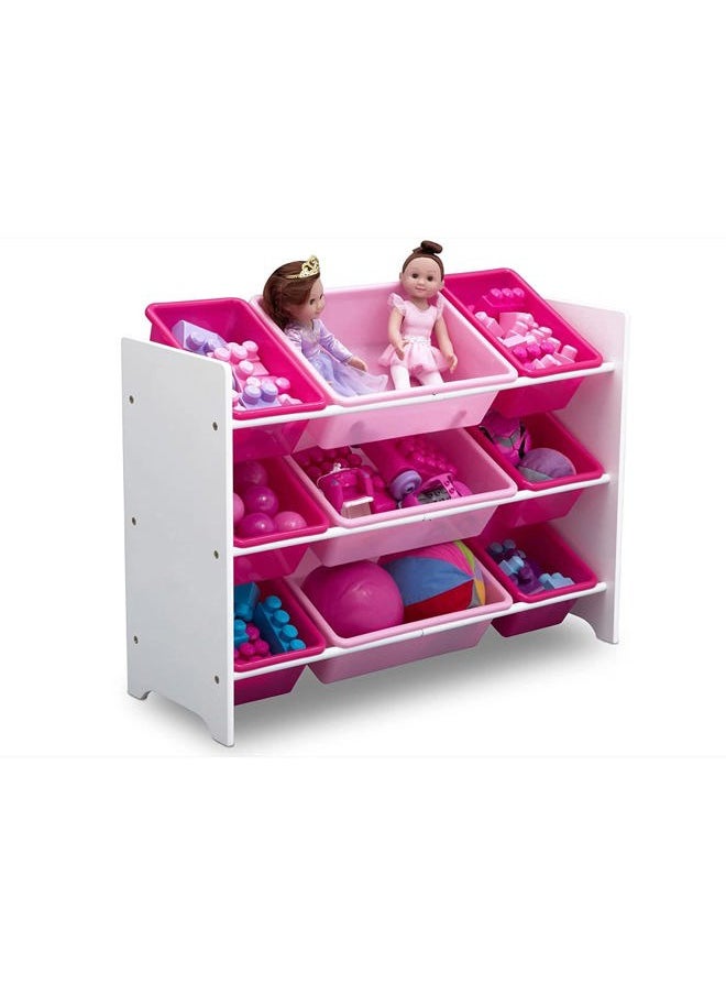 Delta CHILDREN - MySize 9 Bin Plastic Toy Organizer, Greenguard Gold Certified, Bianca White - Image 1