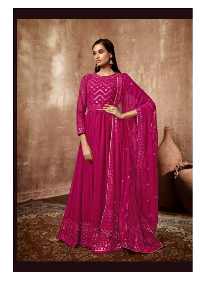 Readymade heavy dress with dupatta Free Size  - Image 1