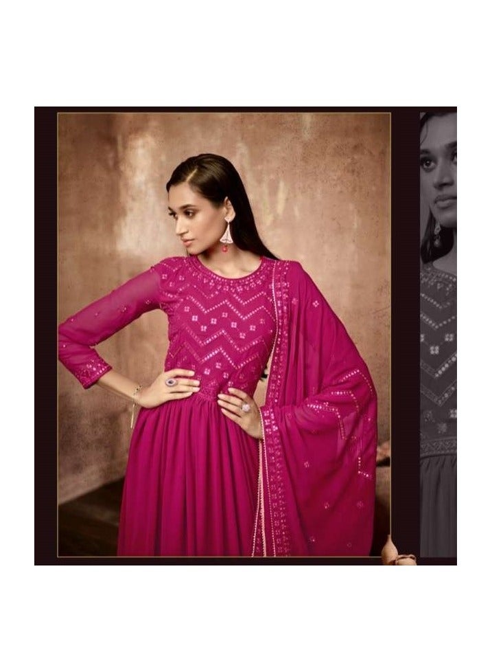 Readymade heavy dress with dupatta Free Size  - Image 3