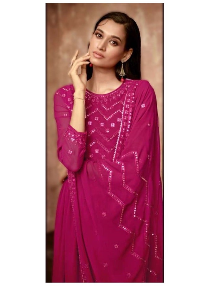 Readymade heavy dress with dupatta Free Size  - Image 2
