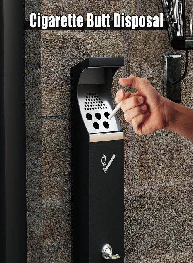 lukar Commercial Wall Mounted Trash Can with Lock, Easy to Clean, Metal Garbage Can Trash Bin for Office, Pub, Factory, Club, Street, Garden - Image 3