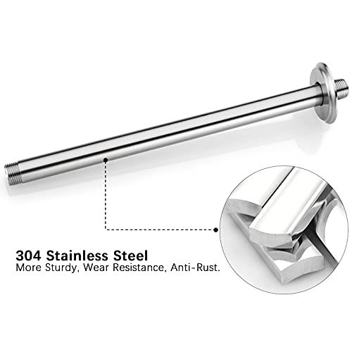 Anpean 12 Inch Shower Arm and Flange Brushed Nickel, Ceiling Mounted Shower Arm for Rain Shower Head - Image 5