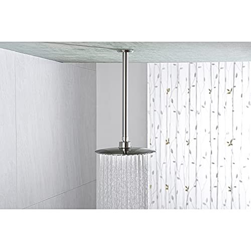 Anpean 12 Inch Shower Arm and Flange Brushed Nickel, Ceiling Mounted Shower Arm for Rain Shower Head - Image 2