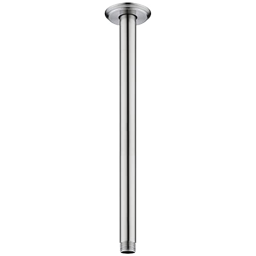 Anpean 12 Inch Shower Arm and Flange Brushed Nickel, Ceiling Mounted Shower Arm for Rain Shower Head - Image 1