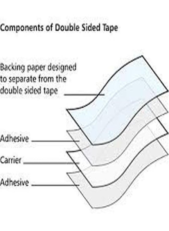 Beflix® Double Side Tissue Tape - 50 Meters in Length - 24mm / 1" Width - 1 Roll Per Pack - Easy Tear for Double Sided Adhesive Use, Best for Arts, Crafts, Photography, Scrapbooking - Image 3