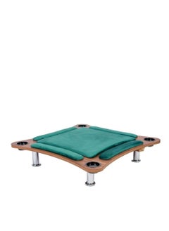 Rally Card and Game Table for Belote and Jakaroo Curved Wooden Floor With Cup Holder  - Image 5