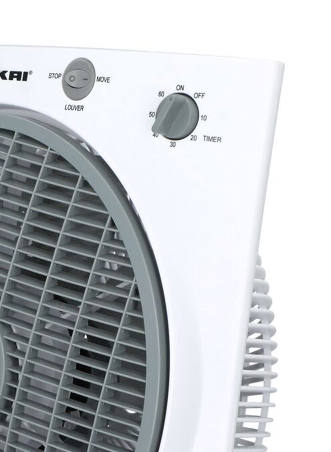 NIKAI 12” Box Fan With Timer, 5 PP Blades, 3 Speeds, Rotating Grill, 60-Min Timer, Energy-Efficient, Child Safe Personal Desk Fan, Ideal For Office, And Home NF755N2 Grey - Image 4