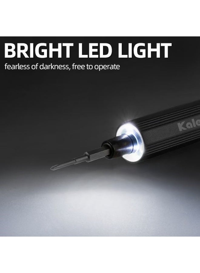 Kalei佧镭 Kalei 48 in 1 Electric Screwdriver Precision Set Power Tool Kit Rechargeable Wireless Cordless Magnetic Bits for Repair Home Household - Grey - Image 4