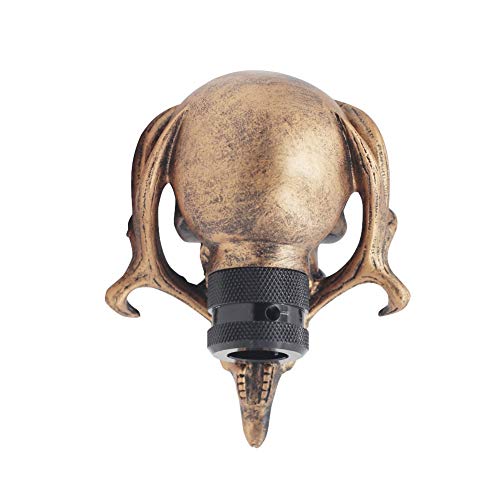 Sakali Specail Skull with Beard Car Gear Stick Shift Shifter Knob Universal fit for Most Manual Transmission or Automatic Transmission Without Lock Button(Copper) - Image 2