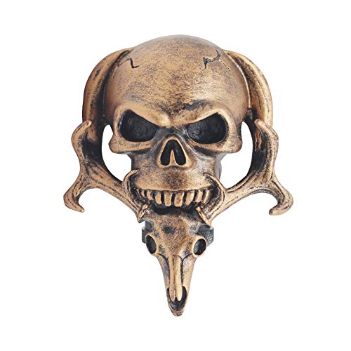 Sakali Specail Skull with Beard Car Gear Stick Shift Shifter Knob Universal fit for Most Manual Transmission or Automatic Transmission Without Lock Button(Copper) - Image 1