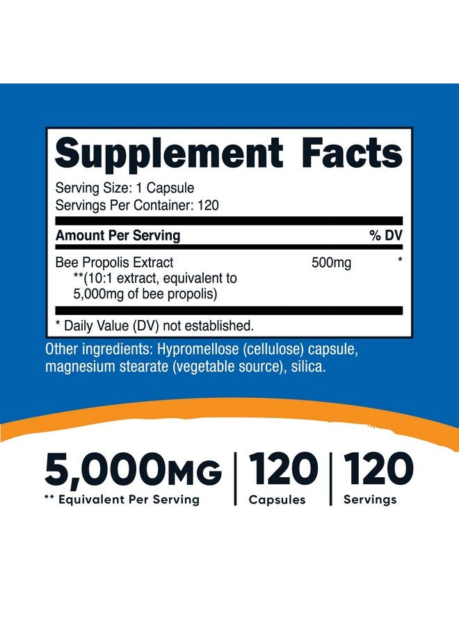 Nutricost Bee Propolis 10:1 Extract 5,000mg Equivalent, 120 Capsules - Gluten Free, Non-GMO, Vegetarian Dietary Supplement, from 500mg of 10:1 Extract - Image 2