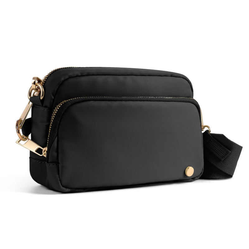 Joryin Anti Theft Crossbody Bag for Women Men, Slash-resistant RFID Blocking Travel Purses, Small Shoulder Bag Handbag, Black - Image 1