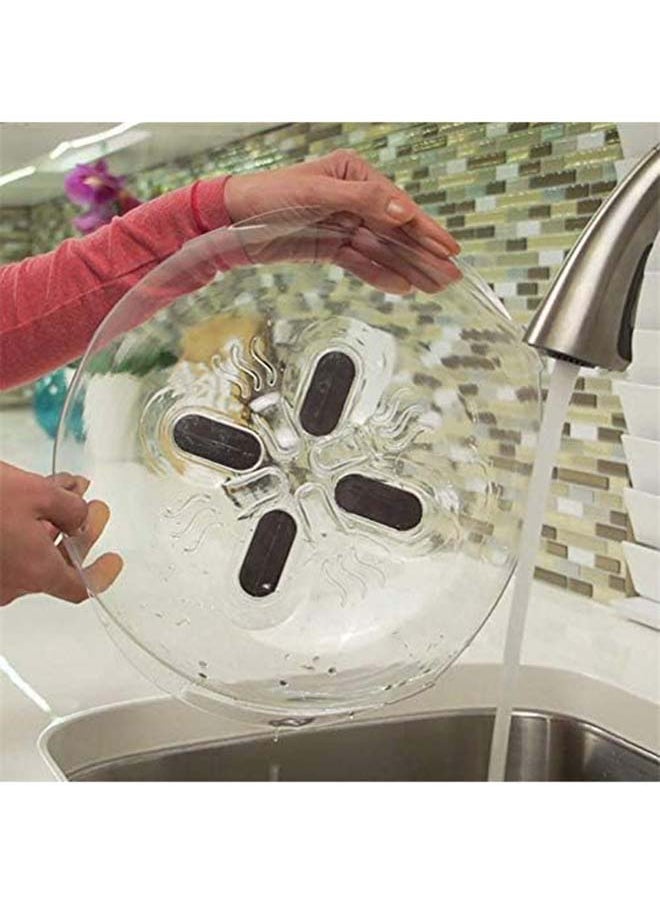Generic Microwave Plate Cover Splatter Lid With Steam Vents & Strong Magnets | Safe Bpa Free | Anti Splatter Splash Guard Over Food Keeps Microwave Clean | Large Plastic  - Image 5