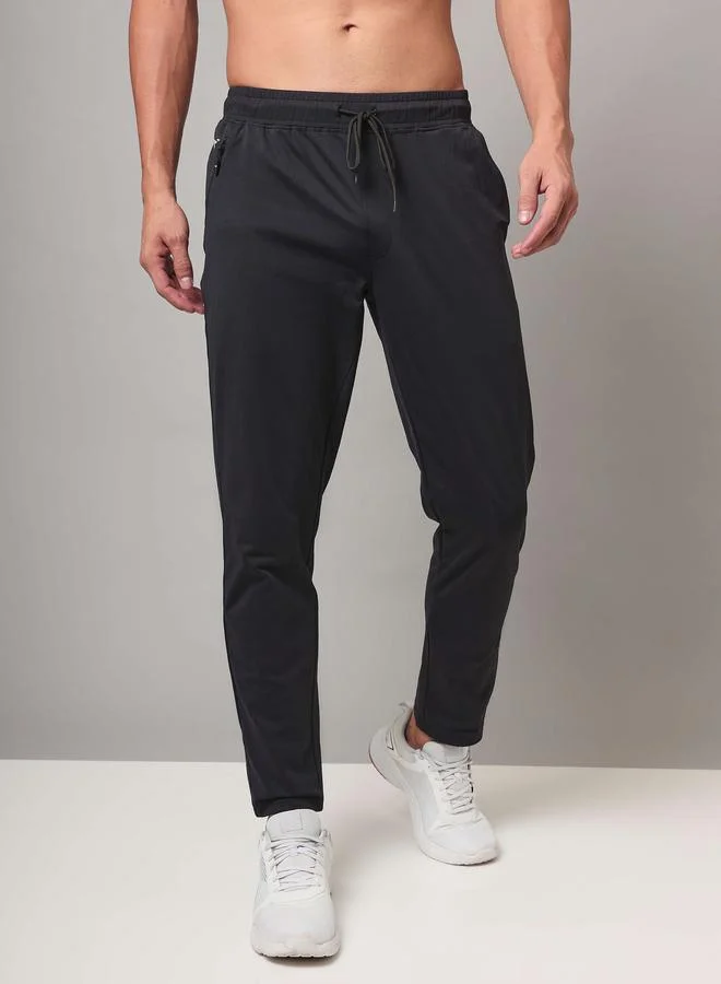 Technosport Technosport Men Solid Relaxed Fit Track Pants with Duracool+