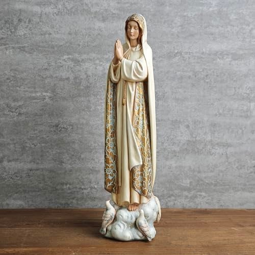 BC BUILDCLASSIC BC Catholic Our Lady of Fatima Statues, Blessed Virgin Mary Figurine for Altar, Holy Mother Madonna 12" H, Religious Gift to Mom, Classical Renaissance Sculpture by Buildclassic - Image 2