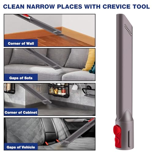 Sealegend Crevice Tool Dryer Vent Lint Vacuum Attachments Compatible with Dyson V15 V12 V11 V10 V8 V7 Vacuum Cleaner Dryer vent Cleaner Kit, Flexible Dryer Lint Removal Tool - Image 3