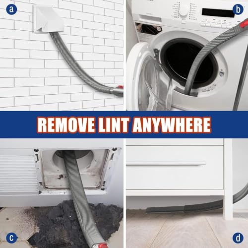 Sealegend Crevice Tool Dryer Vent Lint Vacuum Attachments Compatible with Dyson V15 V12 V11 V10 V8 V7 Vacuum Cleaner Dryer vent Cleaner Kit, Flexible Dryer Lint Removal Tool - Image 4