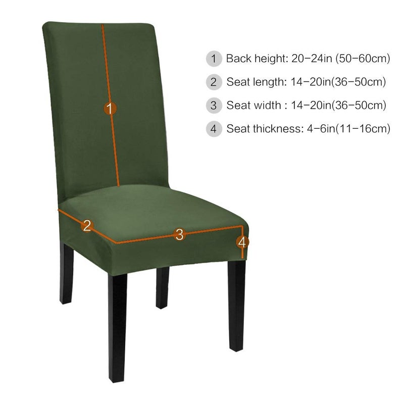 Fuloon Fuloon 4 Pack Super Fit Stretch Removable Washable Short Dining Chair Protector Cover Seat Slipcover for Hotel  Dining Room  Ceremony  Banquet Wedding Party  - Image 3