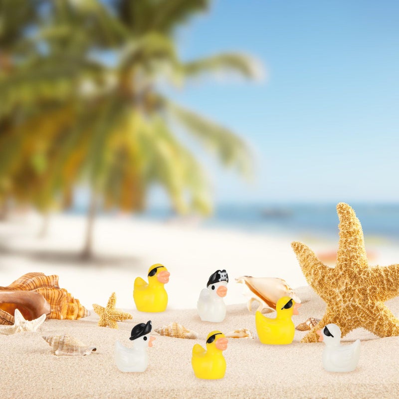 GGSTDDUP 80 Pcs Mini Pirate Resin Ducks, Funny Cruise Ducks, Yellow Pirate Ducks with Cap, Cute One-Eyed Ducks, Small Ducks Summer Pirate Party Favors Gifts (4 Styles) - Image 5
