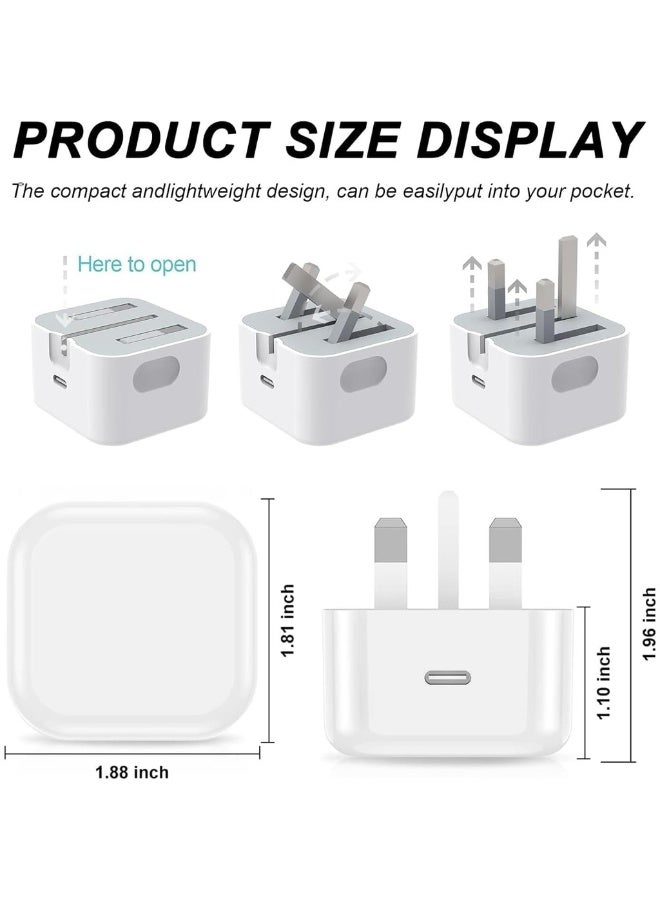 Charger Type C PD 20W Fast IPhone 16 USB C Charger Fast Charger Head Type-C Power Plug Universal Travel Adapter USB-C Plug For With IPhone/iPad/Tablet All Cell Phones Samsung Hua - Image 4