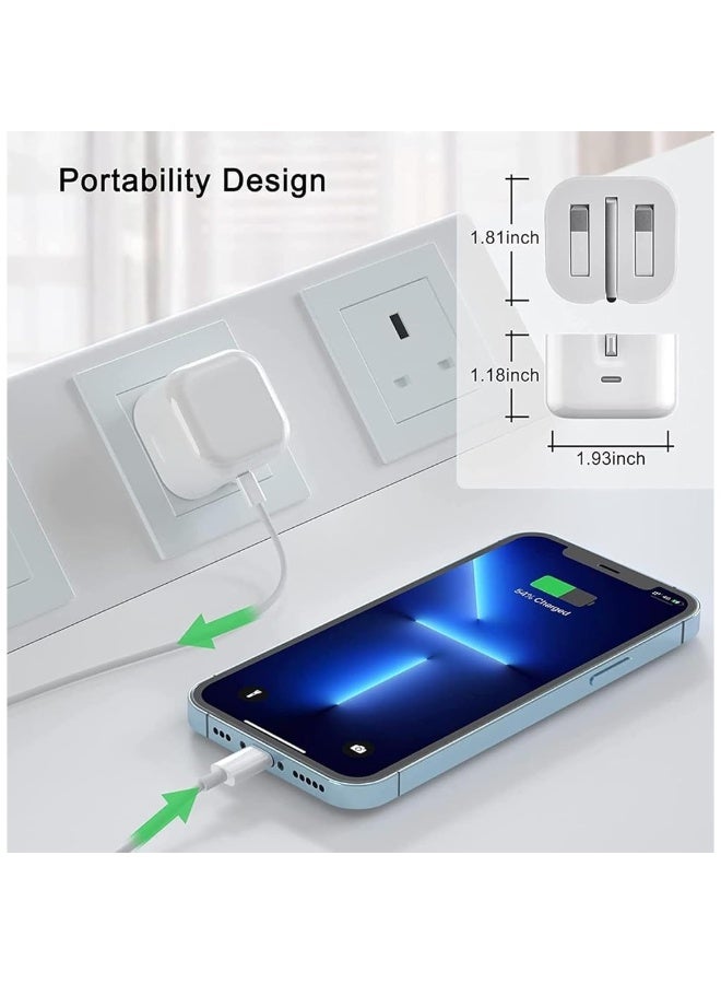 Charger Type C PD 20W Fast IPhone 16 USB C Charger Fast Charger Head Type-C Power Plug Universal Travel Adapter USB-C Plug For With IPhone/iPad/Tablet All Cell Phones Samsung Hua - Image 3