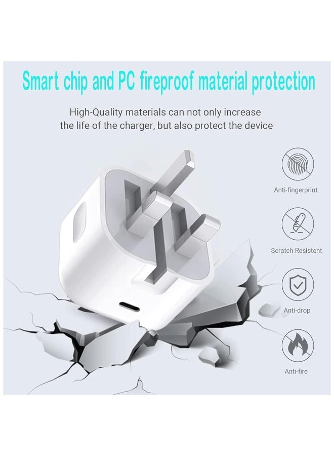 Charger Type C PD 20W Fast IPhone 16 USB C Charger Fast Charger Head Type-C Power Plug Universal Travel Adapter USB-C Plug For With IPhone/iPad/Tablet All Cell Phones Samsung Hua - Image 5