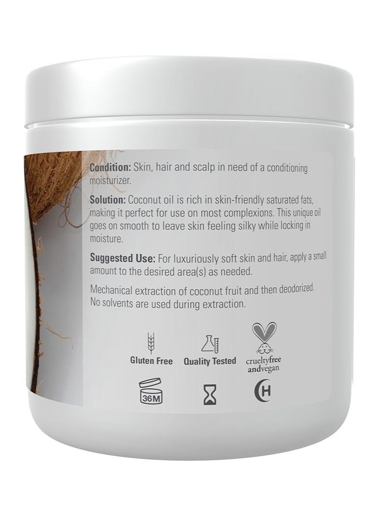 NOW Solutions Coconut Oil, 7 fl oz, 100% Natural, Multi-Purpose Moisturizer - Image 2