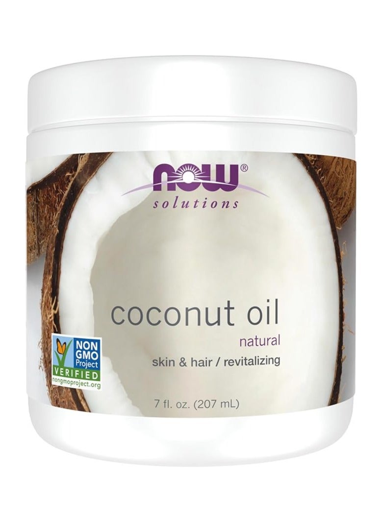 NOW Solutions Coconut Oil, 7 fl oz, 100% Natural, Multi-Purpose Moisturizer - Image 1