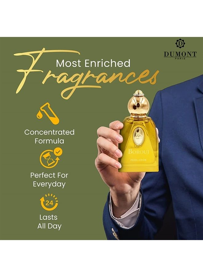 Dumont Cologne for Men and Women, Long Lasting Fragrance, with Incense, Violet and Aromatic Body Spray, Musk Perfume, Ladies Perfume, Travel Size Perfume, BOROUJ PERLADOR 85ml - Image 2