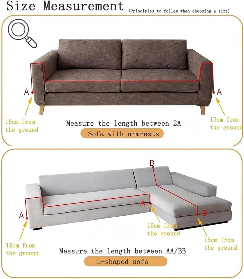 Retro Jacquard Sofa Cover - Cat-Proof & Anti-Scratch Couch Protector Slipcover with Tassels | Universal Fit for 1 2 3 4 Seater L U Sofas | Bohemian Style Sofa Throw (Brown, 180 * 460cm) - Image 5
