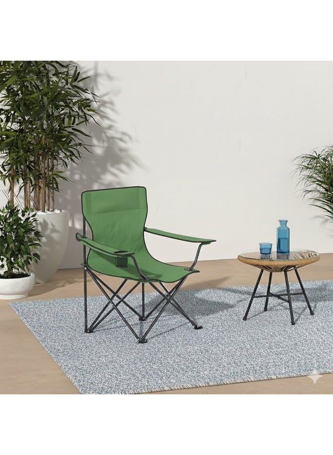 سبال كرسي تخييم قابل للطي من سبال محمول للرحلات والنزهات والشاطئ وصيد السمك مع حامل أكواب - Image 3