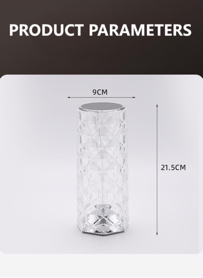 Loquat Crystal Acrylic Table Lamp with Remote,Home Crystal Table Lamp RGB Color Changing Night Light ，Romantic LED Rose Diamond Touch Lamps for Living Room Housewarming Gift - Image 2