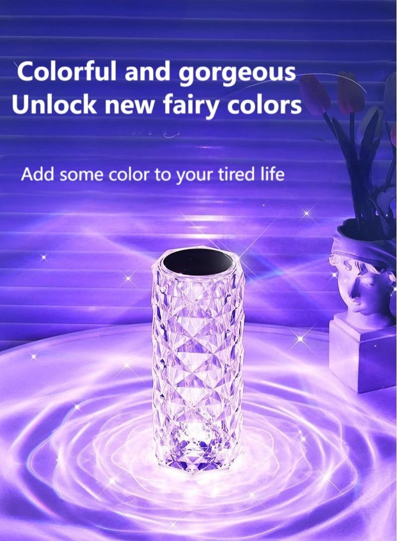 Loquat Crystal Acrylic Table Lamp with Remote,Home Crystal Table Lamp RGB Color Changing Night Light ，Romantic LED Rose Diamond Touch Lamps for Living Room Housewarming Gift - Image 4
