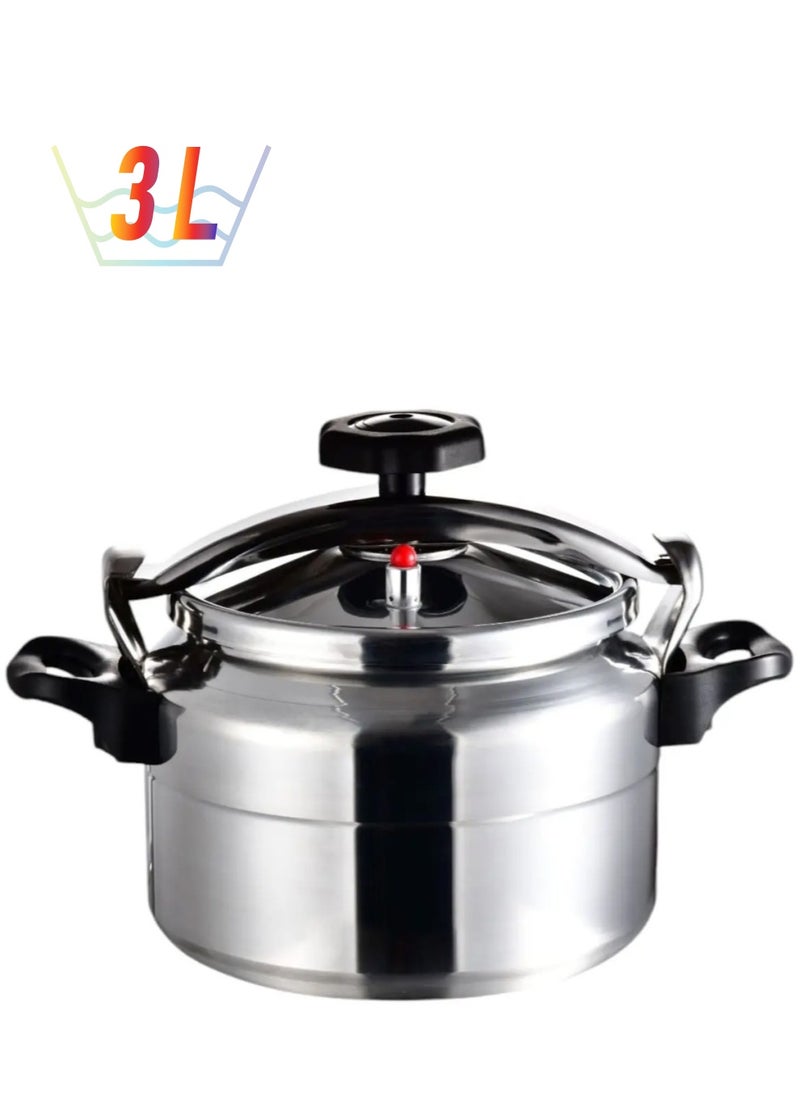 Smart Kitchen 3Liters High-Quality 3L Aluminum Pressure Cooker – Perfect for All Recipes and Faster Cooking silver  - Image 2
