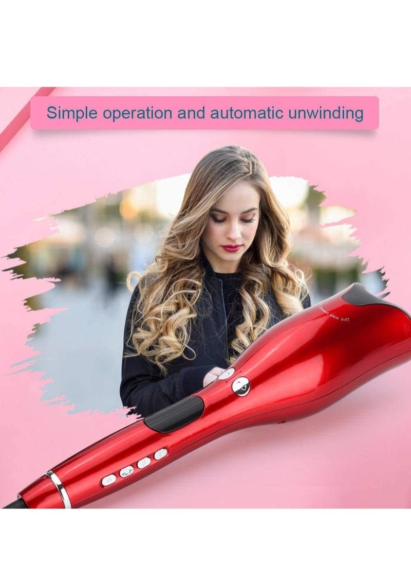 ELTRAZONE - Automatic Hair Curling Iron with Ceramic Ionic Barrel, Smart Anti-Stuck, Auto Rotating Hair Curling Wand with Temperature Display and Timer, Professional Hair Curler Styling Tool (Multi Colour) - Image 1