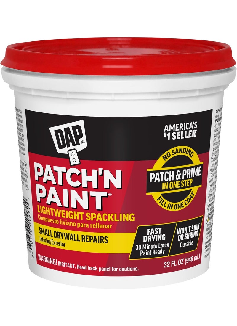 Dap Phenopatch PatchNPaint InteriorExterior Lightweight Spackling  1 Quart 01511  - Image 1