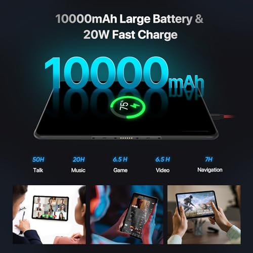 UMIDIGI 2K 11inch Rugged Tablet Android,Active T1 Octa-core 16GB RAM+128GB ROM,10000mAh,16+16+8MP Camera Waterproof Tablet with SIM Card Slot Unlocked/Stylus Pen/4G LTE/WiFi-5/BT 5.0/GPS,Warranty - Image 2