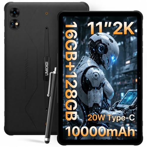 UMIDIGI 2K 11inch Rugged Tablet Android,Active T1 Octa-core 16GB RAM+128GB ROM,10000mAh,16+16+8MP Camera Waterproof Tablet with SIM Card Slot Unlocked/Stylus Pen/4G LTE/WiFi-5/BT 5.0/GPS,Warranty - Image 1