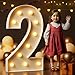 imprsv Marquee Numbers 4 Feet Tall Large Light Up Numbers 2nd 12th 21st Two Fast Birthday Decorations Big Yellow Light Outdoor Anniversary Decorations Balloon Arch Kit Party Backdrop 2 - Image 4
