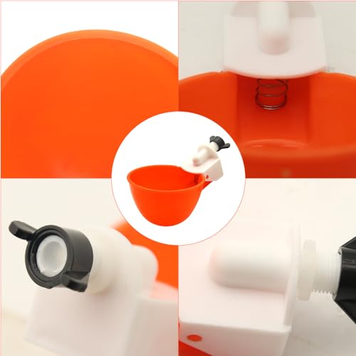 MODUODUO Automatic Drinker Cups with Nipple Drinking 12 Sets for Bird Poultry Upgraded Chicken Waterer Pigeon Quail - Image 4