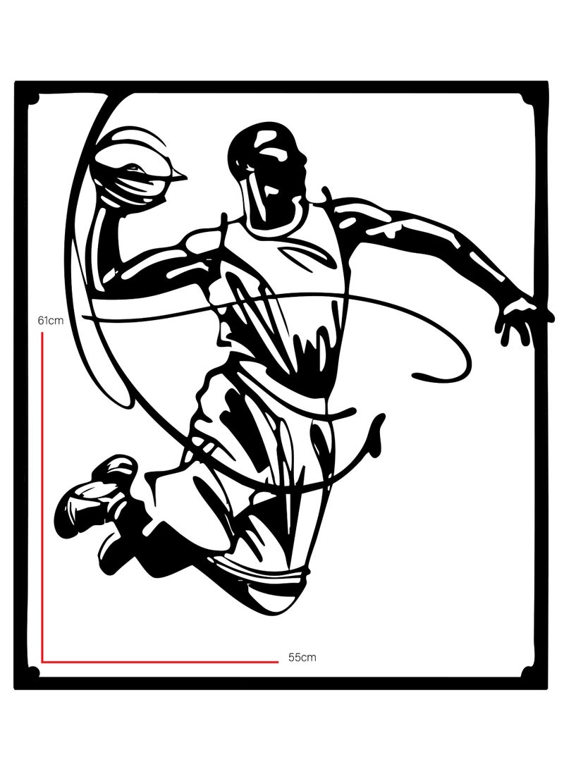 IDesign Basketball Player Silhouette Wall Art – Black Frame - Image 2