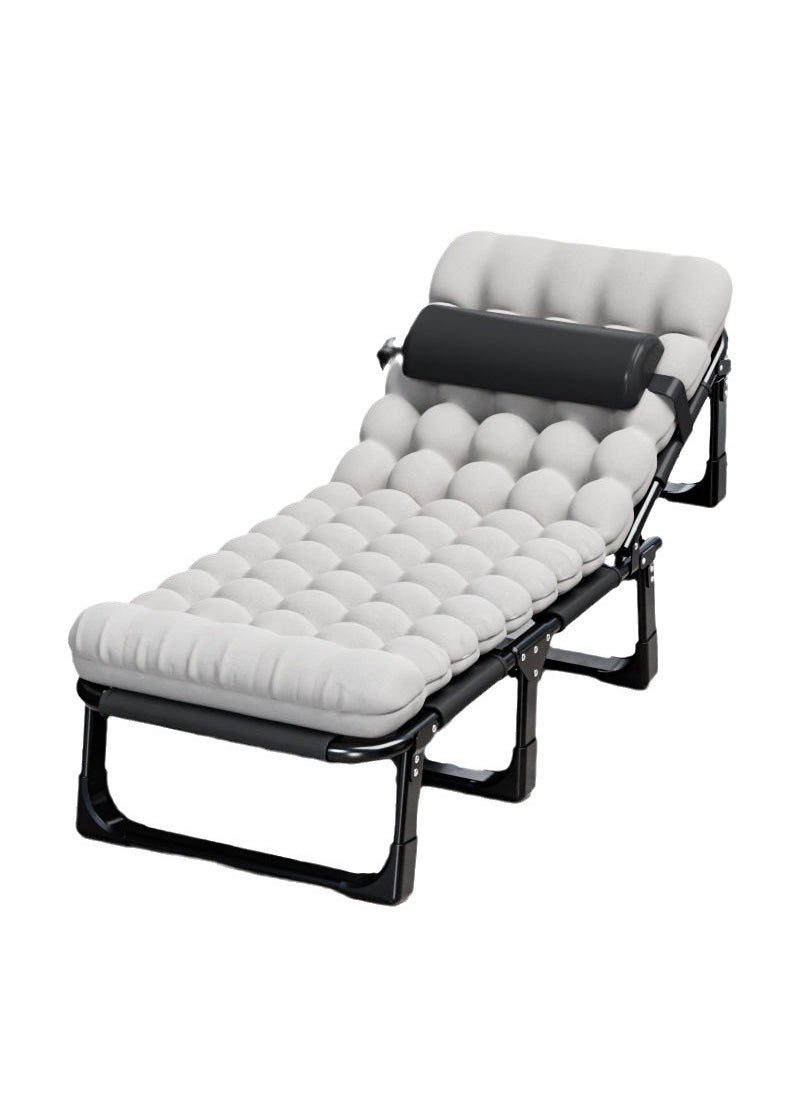 ETG - Single Multifunctional 4-Speed Adjustable Folding Bed Folding Recliner, Suitable for Outdoor, Camping, Office Nap 75*190*28cm - Image 1