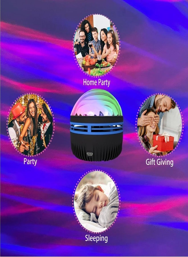 QUILBOOL Rechargeable Northern Lights & Ocean Wave Projector Night Light | RGB LED Lamp for Bedroom, Home, Hotel, Birthday, DJ Night | Remote-Controlled Galaxy Sky Projector - Image 4