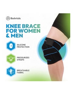 BODVITALS Knee Brace for Women & Men | Adjustable Knee Brace for Women | Knee Compression Sleeve for Knee Pain Relief | Knee Brace with Side Stabilizers | Knee Support for Weightlifting - pzsku/Z14AF14FE3D4EC07D26D1Z/45/_/1723536400/d0b48c47-44f0-4e6c-9194-1179068719ee