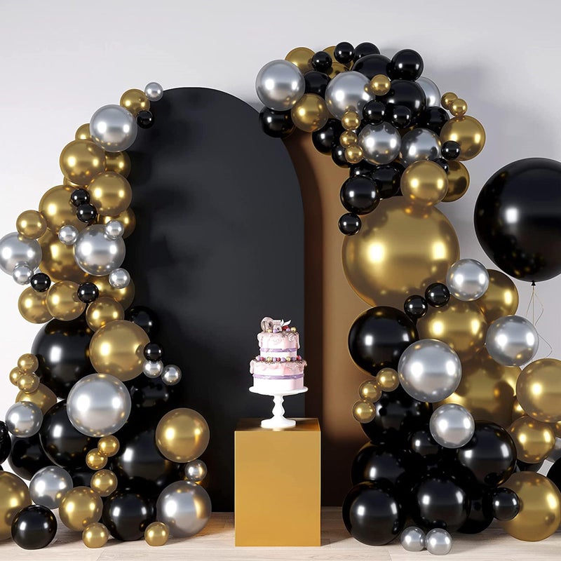 SUKAIKEQA 7.2FT Wedding Arch Cover – Stretchy Spandex Fabric Backdrop for Arch Stand – Ideal for Wedding Ceremony, Birthday Party, Baby Shower & Photo Booth Decoration (Black) - Image 3