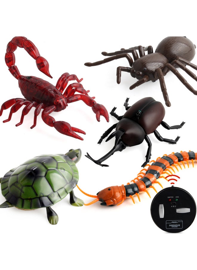 Generic Children's Electric Wireless Remote Control Simulation Centipede Scorpion Beetle Spider Whole Person Spoof Animal Model Toy-Color:9915 Remote Control Spider 149g  - Image 2